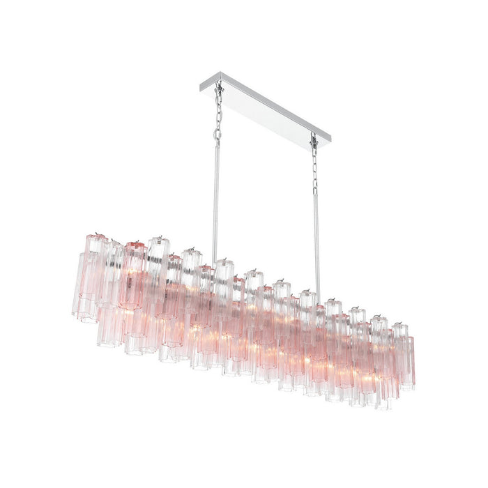 Crystorama - ADD-337-CH-SP - 16 Light Linear Chandelier - Addis - Polished Chrome
