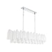 Crystorama - ADD-337-CH-WH - 16 Light Linear Chandelier - Addis - Polished Chrome
