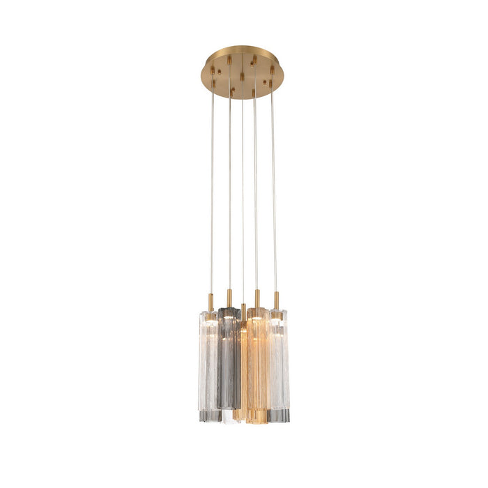 Crystorama - ADD-405-AG-AU - LED Pendant - Addis - Aged Brass