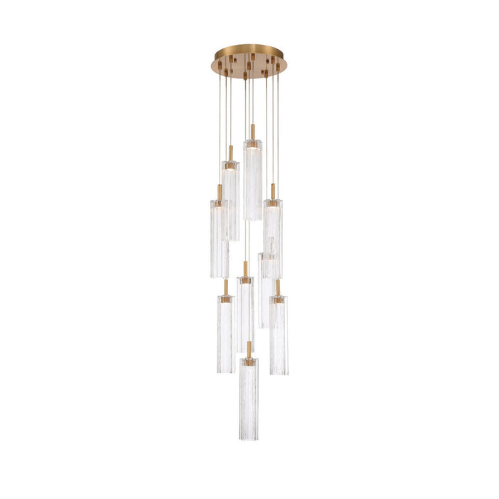 Crystorama - ADD-405-AG-CL - LED Pendant - Addis - Aged Brass