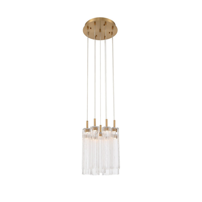 Crystorama - ADD-405-AG-CL - LED Pendant - Addis - Aged Brass