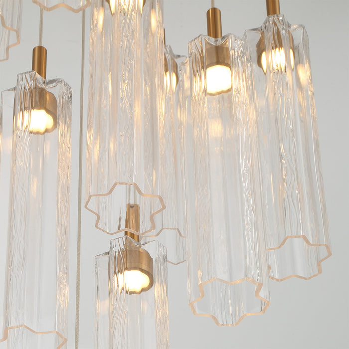 Crystorama - ADD-405-AG-CL - LED Pendant - Addis - Aged Brass