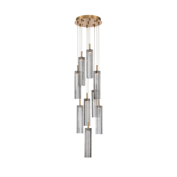 Crystorama - ADD-405-AG-SM - LED Pendant - Addis - Aged Brass