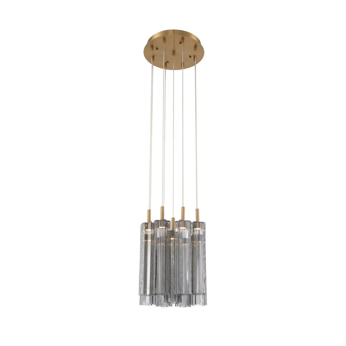 Crystorama - ADD-405-AG-SM - LED Pendant - Addis - Aged Brass