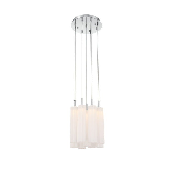 Crystorama - ADD-405-CH-WH - LED Pendant - Addis - Polished Chrome