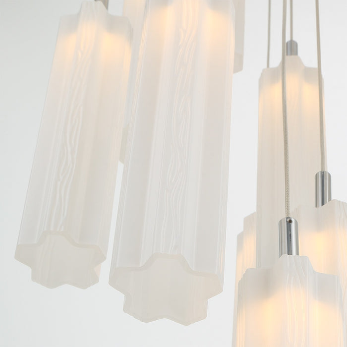 Crystorama - ADD-405-CH-WH - LED Pendant - Addis - Polished Chrome