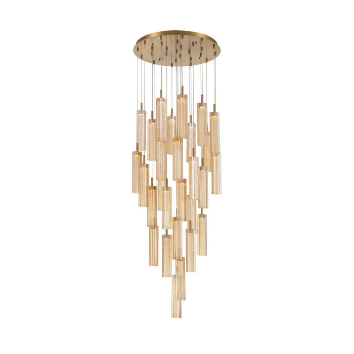 Crystorama - ADD-415-AG-AM - LED Pendant - Addis - Aged Brass