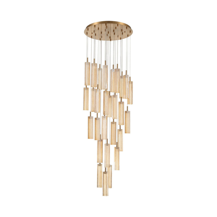 Crystorama - ADD-415-AG-AM - LED Pendant - Addis - Aged Brass