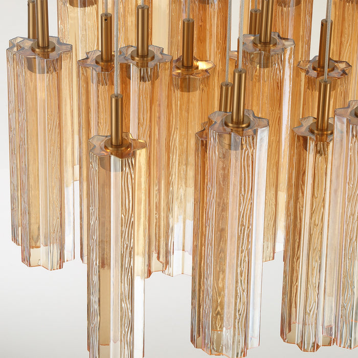 Crystorama - ADD-415-AG-AM - LED Pendant - Addis - Aged Brass