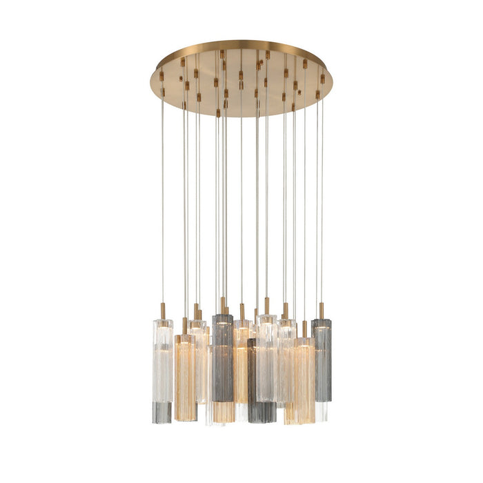 Crystorama - ADD-415-AG-AU - LED Pendant - Addis - Aged Brass
