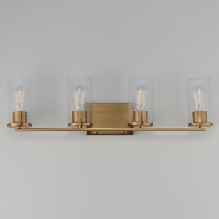Maxim - 10464CDNAB - Four Light Bath Vanity - Livingston - Natural Aged Brass