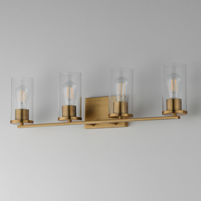 Maxim - 10464CDNAB - Four Light Bath Vanity - Livingston - Natural Aged Brass