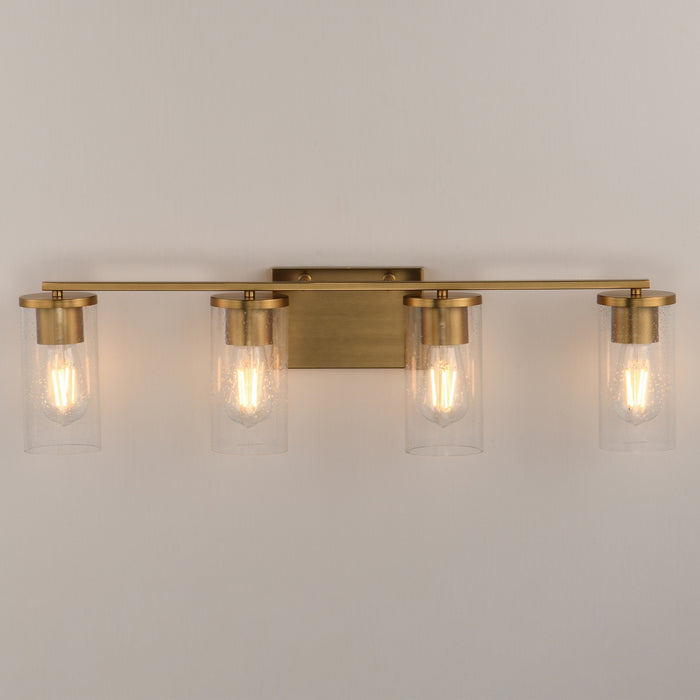 Maxim - 10464CDNAB - Four Light Bath Vanity - Livingston - Natural Aged Brass