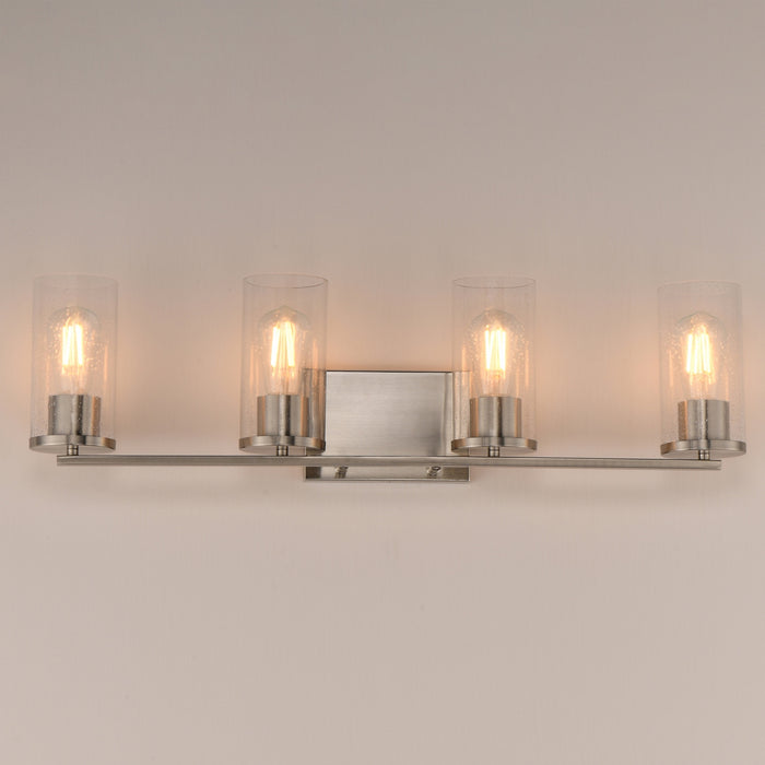 Maxim - 10464CDSN - Four Light Bath Vanity - Livingston - Satin Nickel