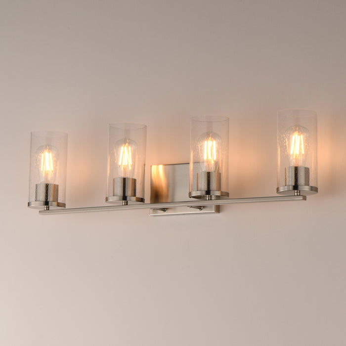 Maxim - 10464CDSN - Four Light Bath Vanity - Livingston - Satin Nickel