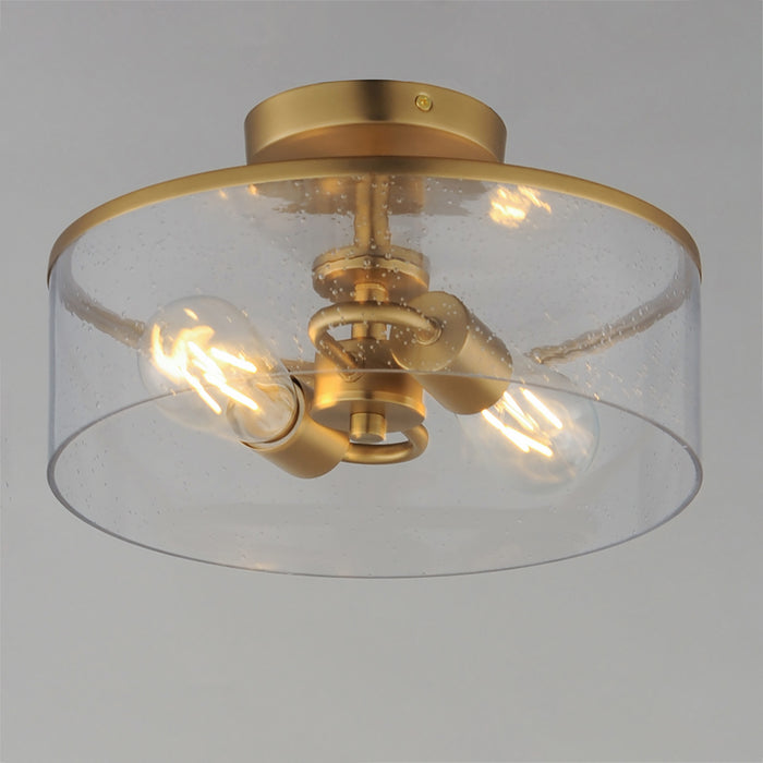Maxim - 10469CDNAB - Two Light Semi-Flush Mount - Livingston - Natural Aged Brass