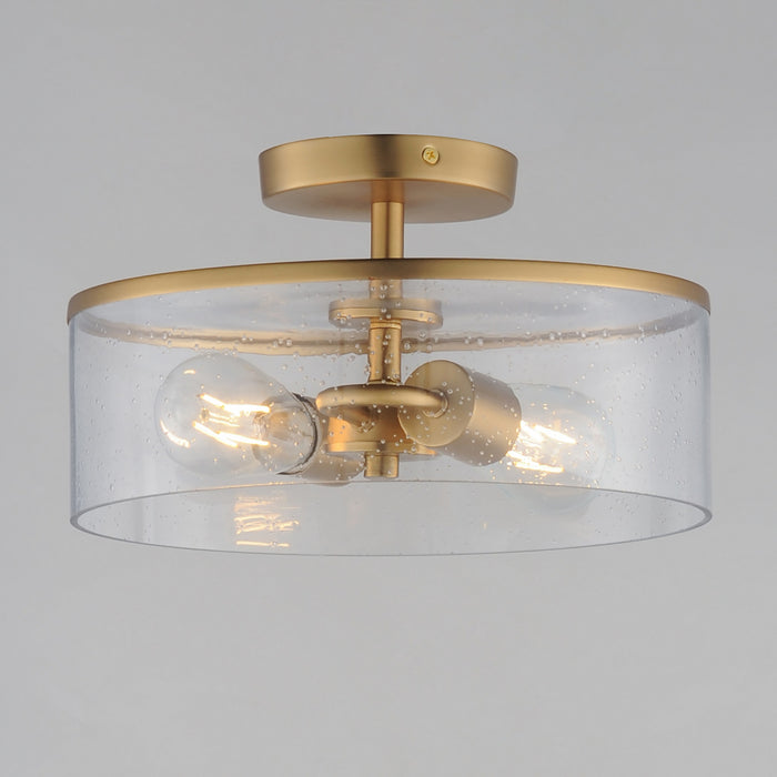Maxim - 10469CDNAB - Two Light Semi-Flush Mount - Livingston - Natural Aged Brass