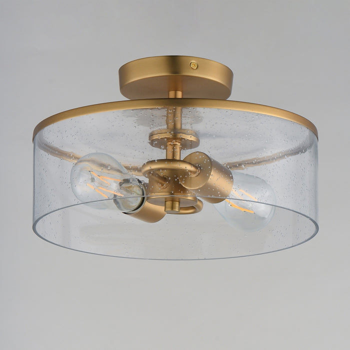 Maxim - 10469CDNAB - Two Light Semi-Flush Mount - Livingston - Natural Aged Brass