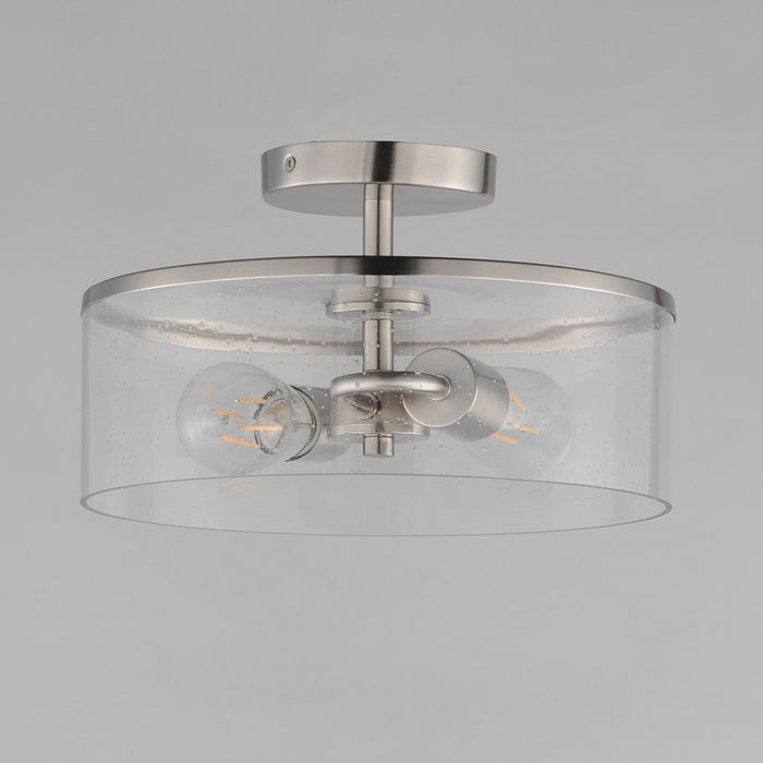 Maxim - 10469CDSN - Two Light Semi-Flush Mount - Livingston - Satin Nickel