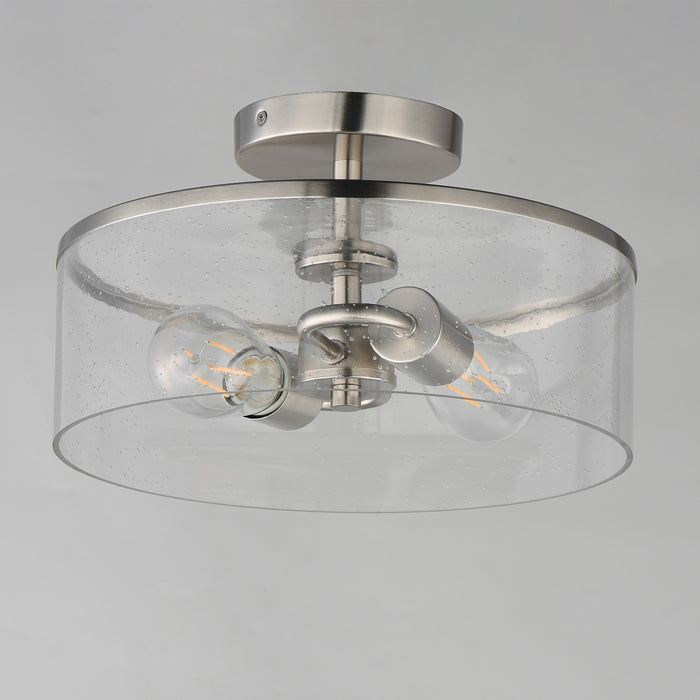 Maxim - 10469CDSN - Two Light Semi-Flush Mount - Livingston - Satin Nickel
