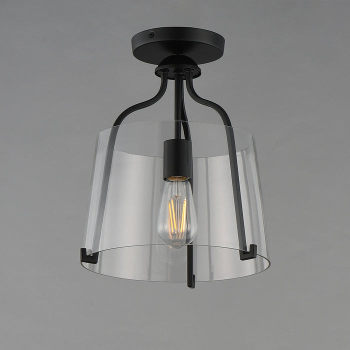 Maxim - 5681CLBK - One Light Semi-Flush Mount - Bellmore - Black