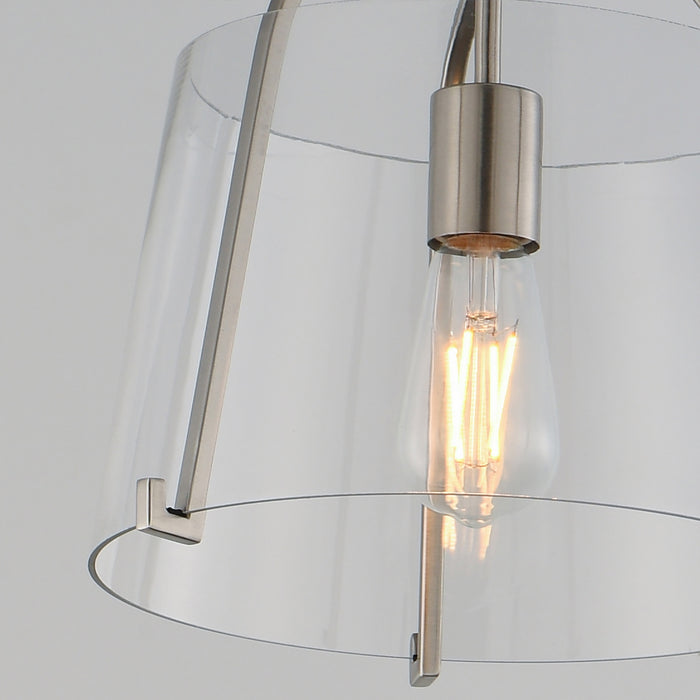 Maxim - 5681CLSN - One Light Semi-Flush Mount - Bellmore - Satin Nickel