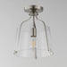 Maxim - 5681CLSN - One Light Semi-Flush Mount - Bellmore - Satin Nickel