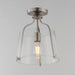 Maxim - 5681CLSN - One Light Semi-Flush Mount - Bellmore - Satin Nickel