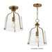 Maxim - 5681CLNAB - One Light Semi-Flush Mount - Bellmore - Natural Aged Brass