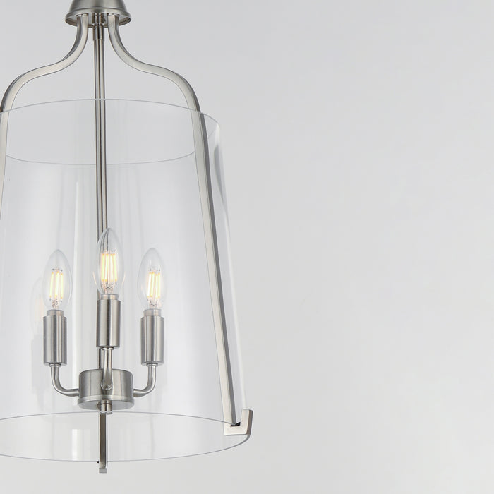Maxim - 5683CLSN - Three Light Foyer Pendant - Bellmore - Satin Nickel