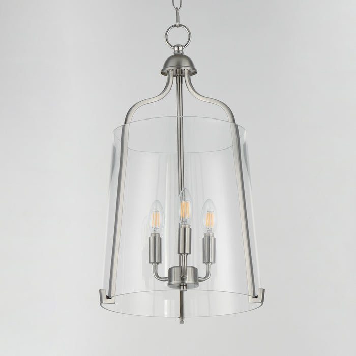 Maxim - 5683CLSN - Three Light Foyer Pendant - Bellmore - Satin Nickel