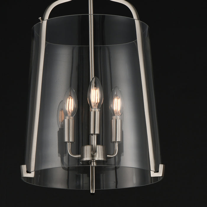 Maxim - 5683CLSN - Three Light Foyer Pendant - Bellmore - Satin Nickel