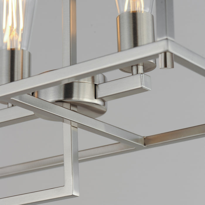 Maxim - 10416SN - Six Light Linear Pendant - Gridline - Satin Nickel