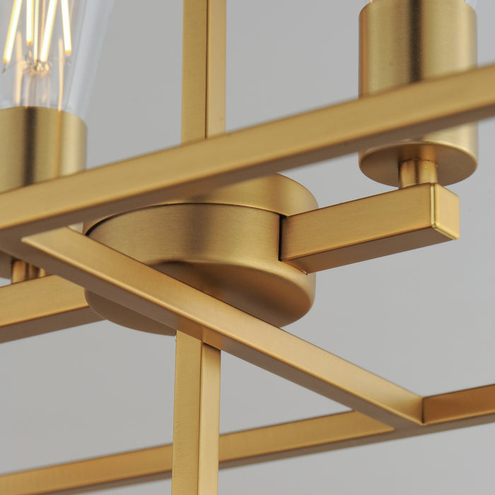 Maxim - 10416NAB - Six Light Linear Pendant - Gridline - Natural Aged Brass