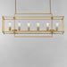 Maxim - 10416NAB - Six Light Linear Pendant - Gridline - Natural Aged Brass
