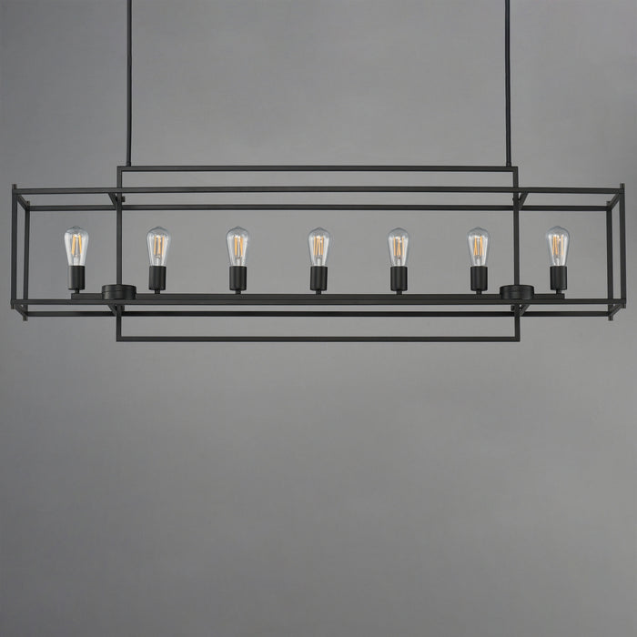 Maxim - 10417BK - Seven Light Linear Pendant - Gridline - Black
