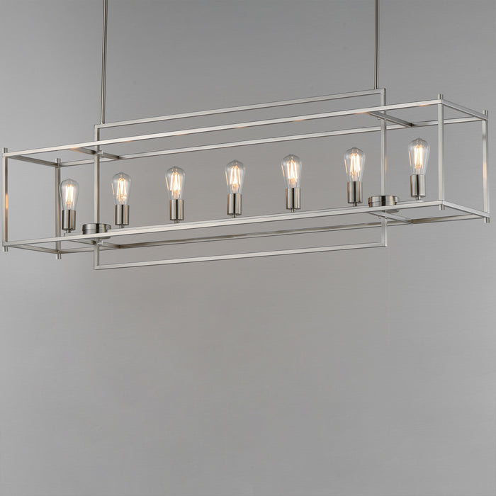 Maxim - 10417SN - Seven Light Linear Pendant - Gridline - Satin Nickel