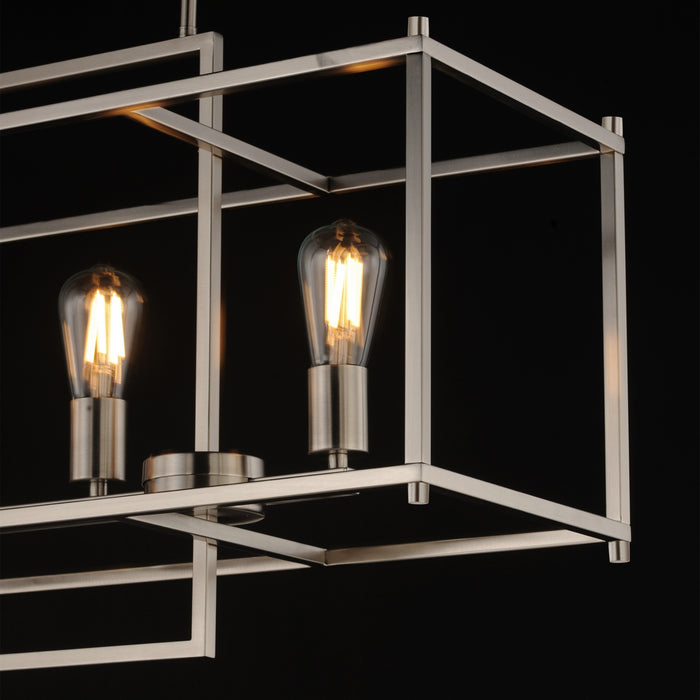 Maxim - 10417SN - Seven Light Linear Pendant - Gridline - Satin Nickel