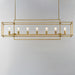 Maxim - 10417NAB - Seven Light Linear Pendant - Gridline - Natural Aged Brass