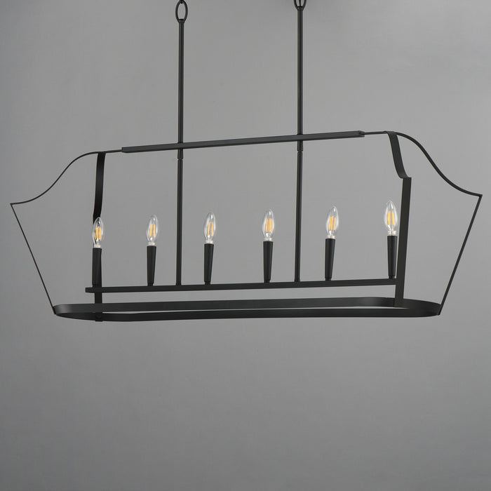 Maxim - 10427BK - Six Light Linear Pendant - Arden - Black