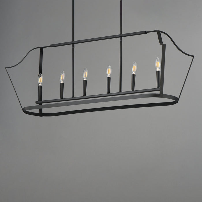 Maxim - 10427BK - Six Light Linear Pendant - Arden - Black