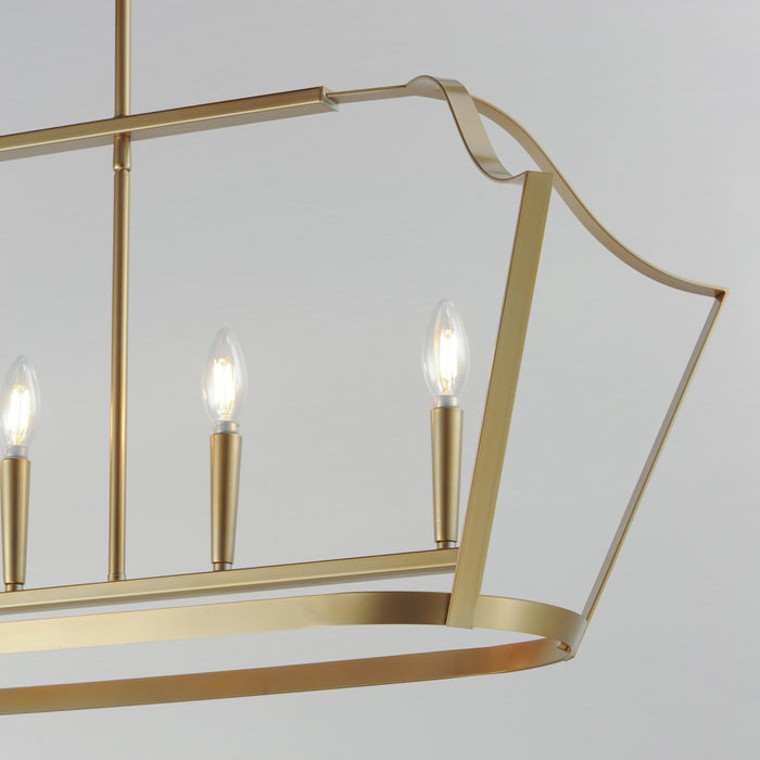 Maxim - 10427NAB - Six Light Linear Pendant - Arden - Natural