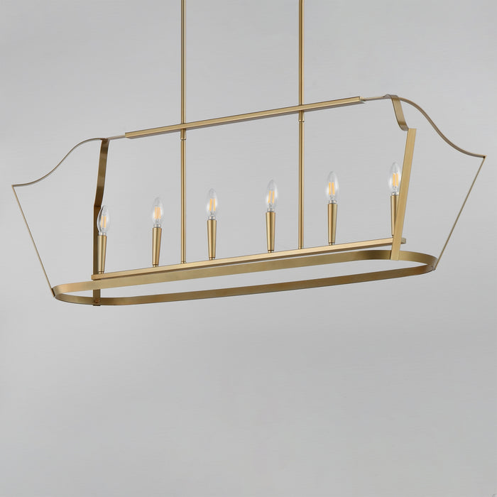 Maxim - 10427NAB - Six Light Linear Pendant - Arden - Natural