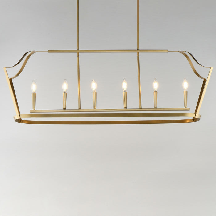 Maxim - 10427NAB - Six Light Linear Pendant - Arden - Natural