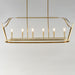 Maxim - 10427NAB - Six Light Linear Pendant - Arden - Natural