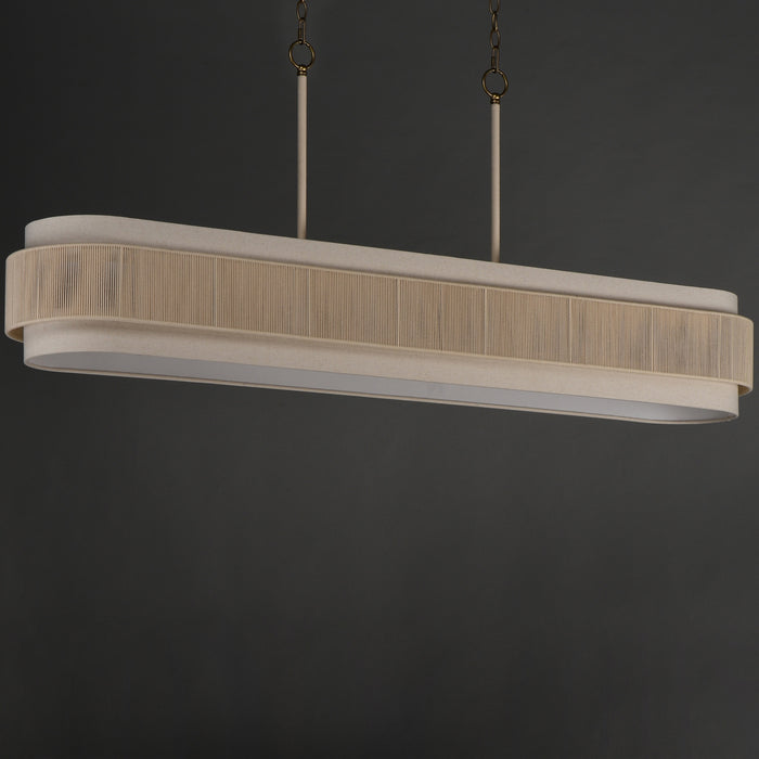 Maxim - 12817OFNAB - Seven Light Linear Pendant - Seacliff - Natural Aged Brass