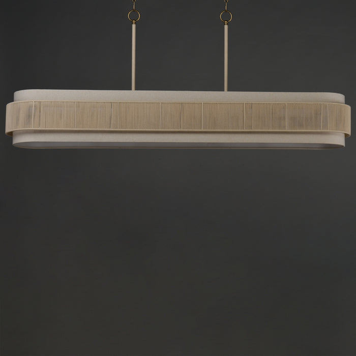 Maxim - 12817OFNAB - Seven Light Linear Pendant - Seacliff - Natural Aged Brass