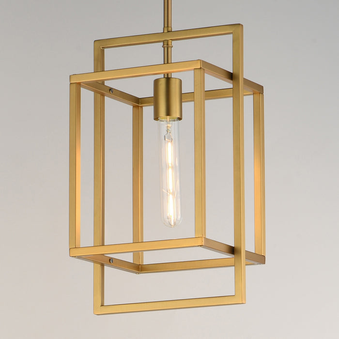 Maxim - 10411NAB - One Light Pendant - Gridline - Natural Aged Brass