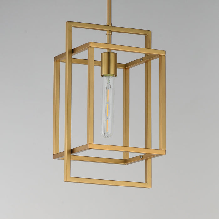 Maxim - 10411NAB - One Light Pendant - Gridline - Natural Aged Brass