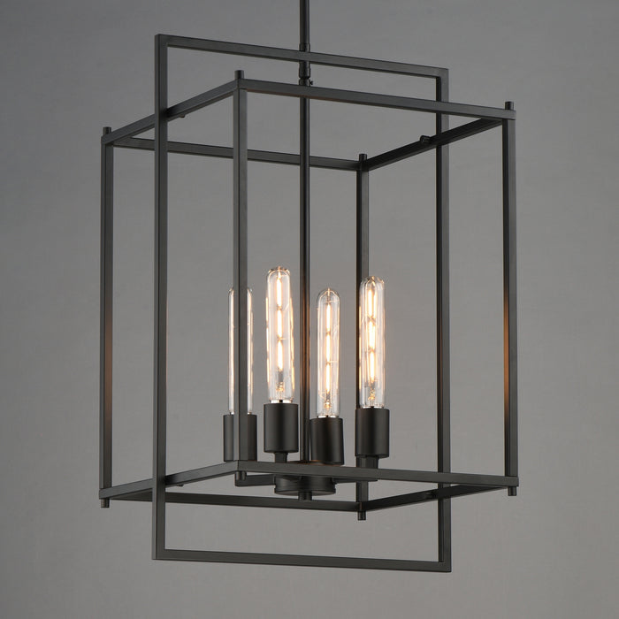 Maxim - 10412BK - Four Light Pendant - Gridline - Black